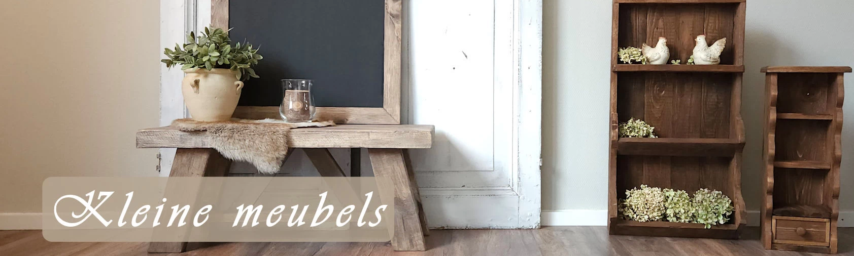 Categorie banner sfeervolle stoere en betaalbare landelijke houten woonaccessoires van Ruralia's Living desktop